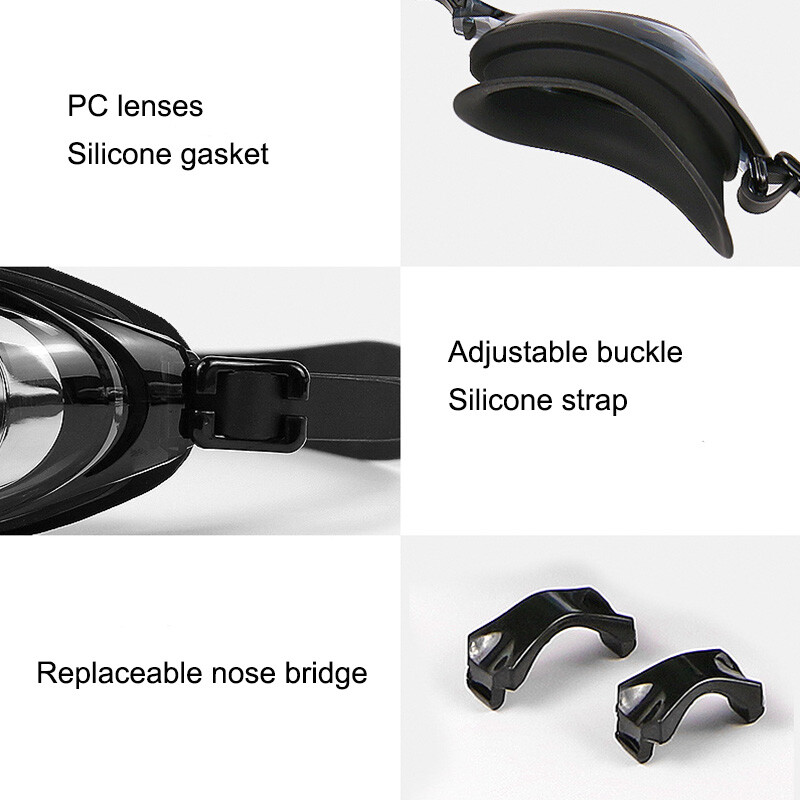 Ochelari de înot Lentile cristaline anti-ceață Protecție UV avansată Curele reglabile Ochelari de înot impermeabili unisex