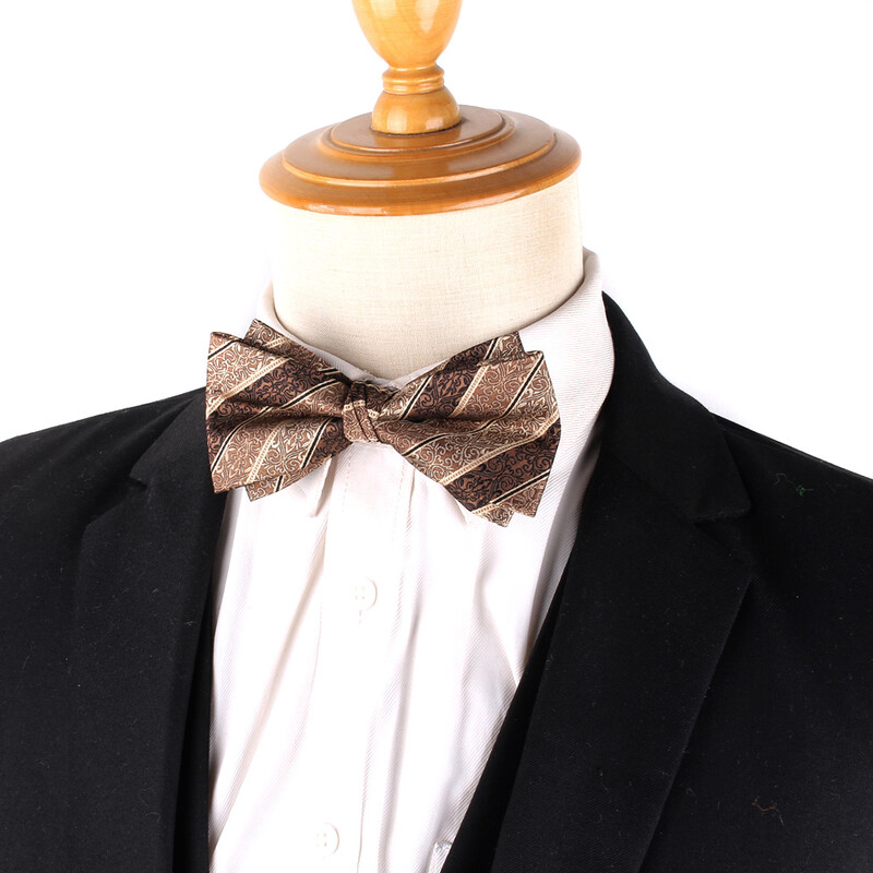 Papion nou de culoare maro Cămăși ocazionale Papion pentru bărbați, femei, papion, papion, cravate, pentru petrecere, nuntă, papion pentru cadouri de mire