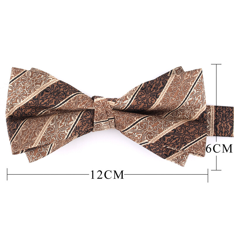 Papion nou de culoare maro Cămăși ocazionale Papion pentru bărbați, femei, papion, papion, cravate, pentru petrecere, nuntă, papion pentru cadouri de mire