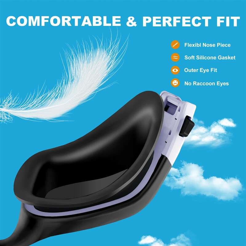 Ochelari de înot profesioniști, impermeabili, anti-aburire, protecție UV pentru adulți, bărbați, femei, ochelari de înot pentru piscină, ochelari de apă, reglabili