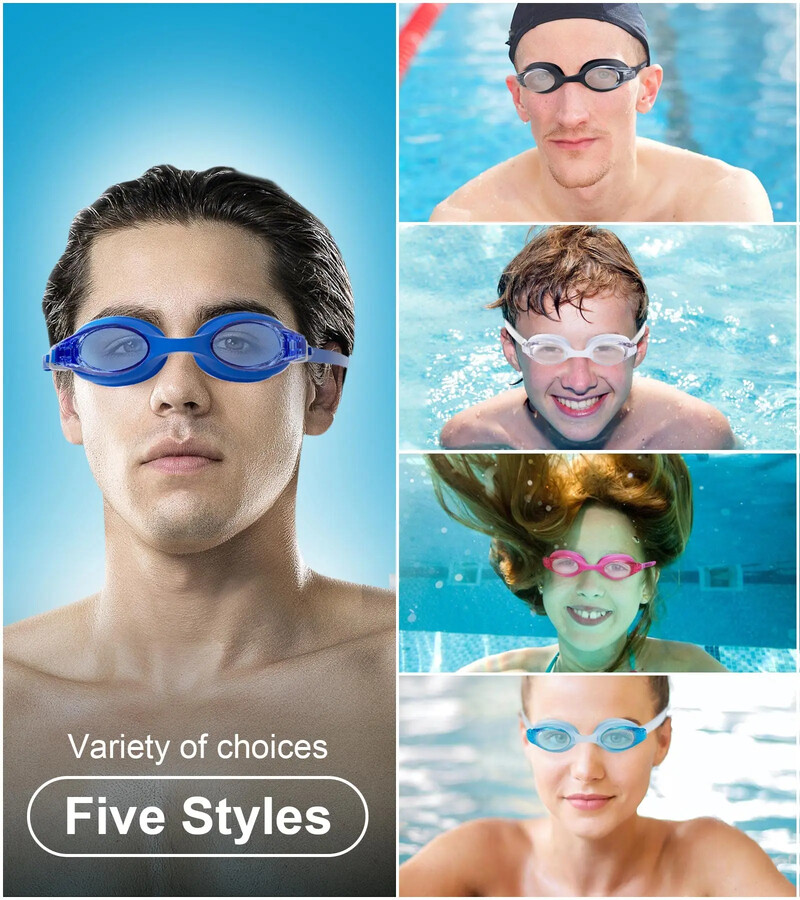 Ochelari de înot profesionali RABIGALA - Ochelari de înot anti-aburire, fără scurgeri pentru bărbați, femei și tineri