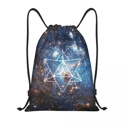 Pielāgots mandalas dzīvības zieds lotosa aukliņu somās sievietēm vīriešiem viegla sakrālās ģeometrijas sporta sporta zāles uzglabāšanas mugursoma