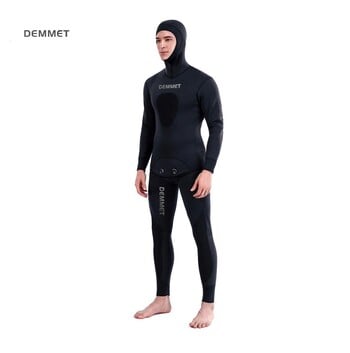 HOT 3mm Καμουφλάζ Wetsuit Μακρύ μανίκι Fission Neoprene Submersible για Άντρες Keep Warm Μπλουζάκι και παντελόνι Δύο κομμάτια με κουκούλα στολή κατάδυσης