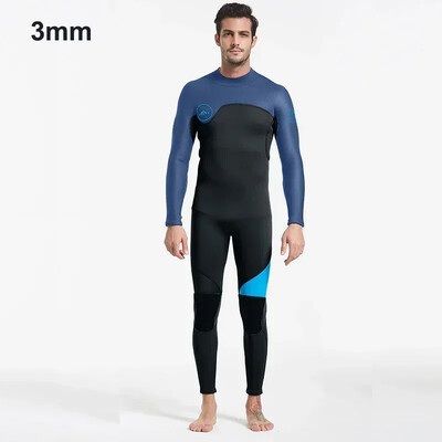 Costume de neopren pentru bărbați de 3 mm Jachetă cu mânecă lungă din neopren cu fermoar frontal Costume de neopren dintr-o singură piesă Costum de neopinism pentru scufundări, surfing