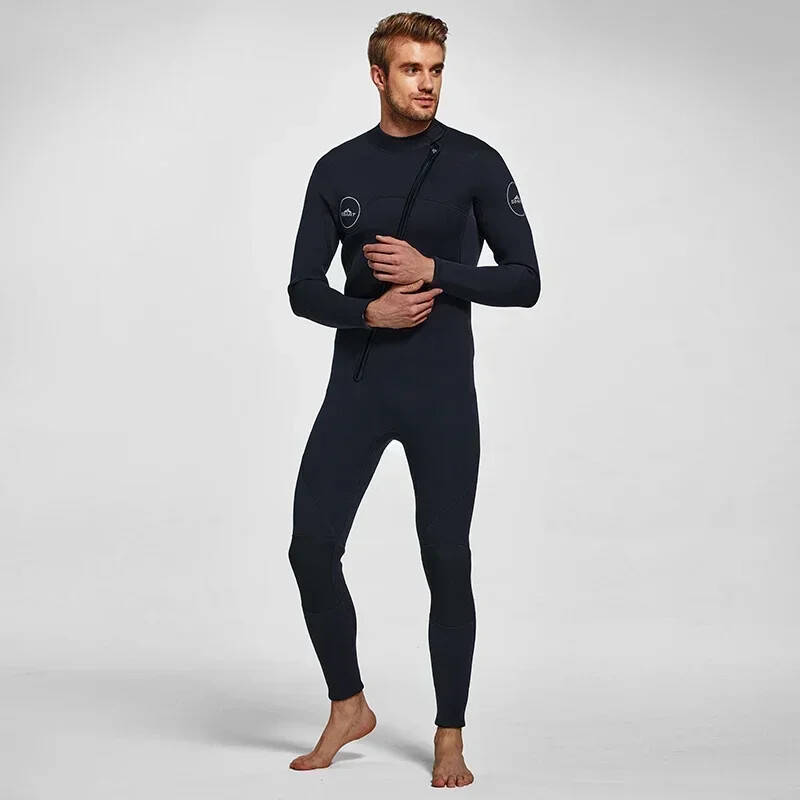 Costume de neopren pentru bărbați de 3 mm Jachetă cu mânecă lungă din neopren cu fermoar frontal Costume de neopren dintr-o singură piesă Costum de neopinism pentru scufundări, surfing