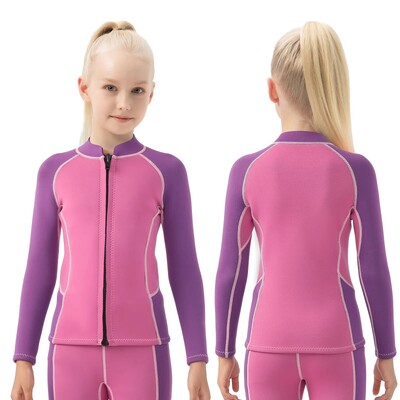 Costum de scufundări de 3 mm pentru copii, iarnă, căldură, protecție solară, înot, surfing, barca, sporturi acvatice, costum de scufundări, top