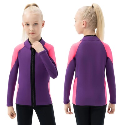 Costum de scufundări de 3 mm pentru copii, iarnă, căldură, protecție solară, înot, surfing, barca, sporturi acvatice, costum de scufundări, top