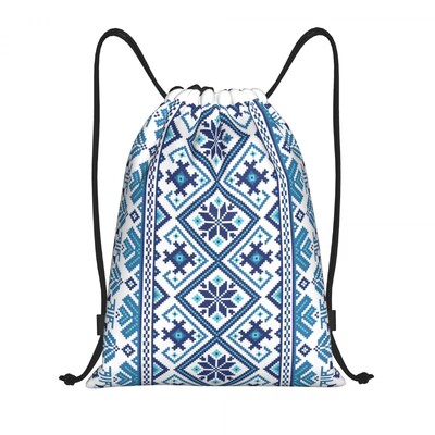 Pielāgota ukraiņu tradicionāla izšūšana aukliņu mugursoma Sporta sporta soma sievietēm vīriešiem Vyshyvanka iepirkšanās maiss