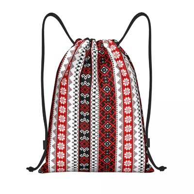 Pielāgota ukraiņu tradicionāla izšūšana aukliņu mugursoma Sporta sporta soma sievietēm vīriešiem Vyshyvanka iepirkšanās maiss