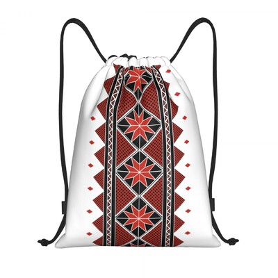 Pielāgota ukraiņu tradicionāla izšūšana aukliņu mugursoma Sporta sporta soma sievietēm vīriešiem Vyshyvanka iepirkšanās maiss