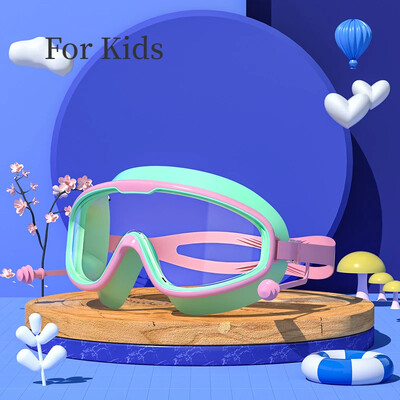 Liela rāmja peldbrilles Pieaugušajiem ar ausu aizbāžņiem Peldēšanas brilles Vīriešu Sieviešu Profesionālās HD Aizsvīšanas aizsargbrilles Silikona brilles