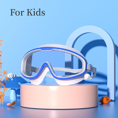 Liela rāmja peldbrilles Pieaugušajiem ar ausu aizbāžņiem Peldēšanas brilles Vīriešu Sieviešu Profesionālās HD Aizsvīšanas aizsargbrilles Silikona brilles