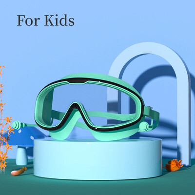 Liela rāmja peldbrilles Pieaugušajiem ar ausu aizbāžņiem Peldēšanas brilles Vīriešu Sieviešu Profesionālās HD Aizsvīšanas aizsargbrilles Silikona brilles