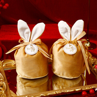 Samta Lieldienu zaķa maisiņi Jauki Zaķa konfekšu iesaiņošana Valentīna diena Šokolādes konfekšu maisiņi Kāzu dzimšanas dienas ballītes rotaslietu organizators