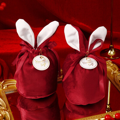 Samta Lieldienu zaķa maisiņi Jauki Zaķa konfekšu iesaiņošana Valentīna diena Šokolādes konfekšu maisiņi Kāzu dzimšanas dienas ballītes rotaslietu organizators