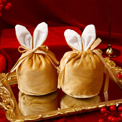 Samta Lieldienu zaķa maisiņi Jauki Zaķa konfekšu iesaiņošana Valentīna diena Šokolādes konfekšu maisiņi Kāzu dzimšanas dienas ballītes rotaslietu organizators