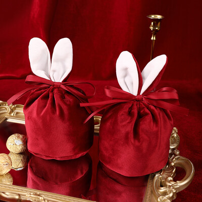 Samta Lieldienu zaķa maisiņi Jauki Zaķa konfekšu iesaiņošana Valentīna diena Šokolādes konfekšu maisiņi Kāzu dzimšanas dienas ballītes rotaslietu organizators