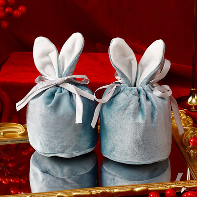 Samta Lieldienu zaķa maisiņi Jauki Zaķa konfekšu iesaiņošana Valentīna diena Šokolādes konfekšu maisiņi Kāzu dzimšanas dienas ballītes rotaslietu organizators