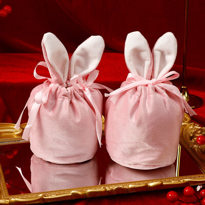 Samta Lieldienu zaķa maisiņi Jauki Zaķa konfekšu iesaiņošana Valentīna diena Šokolādes konfekšu maisiņi Kāzu dzimšanas dienas ballītes rotaslietu organizators