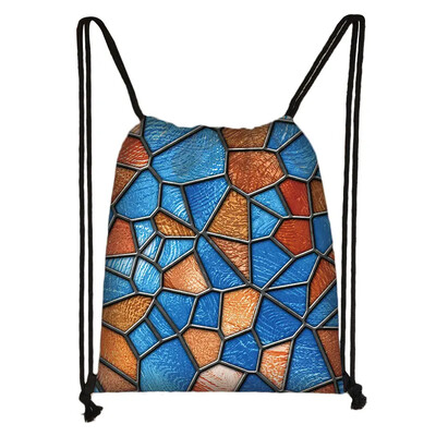 Tigru Leopard Șarpe Crocodil Zebră Dungi Imprimare Genți cu șnur Femei Bărbați Rucsac din pânză Genți de călătorie Suport pantofi Geanta de carte