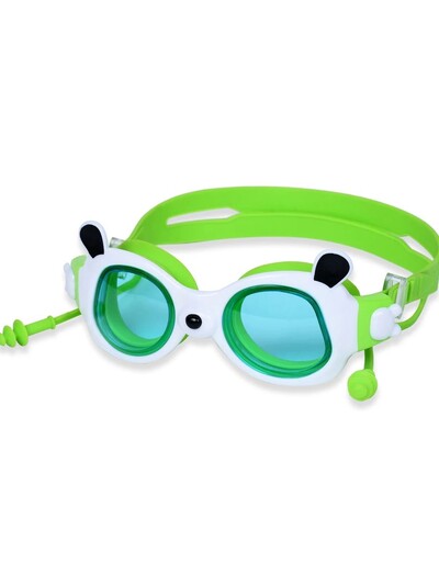 Ochelari de înot anti-aburire Panda pentru bărbați și femei cu dopuri anti-aburi de înaltă definiție Ochelari de înot cu cadru mare cu dopuri pentru urechi