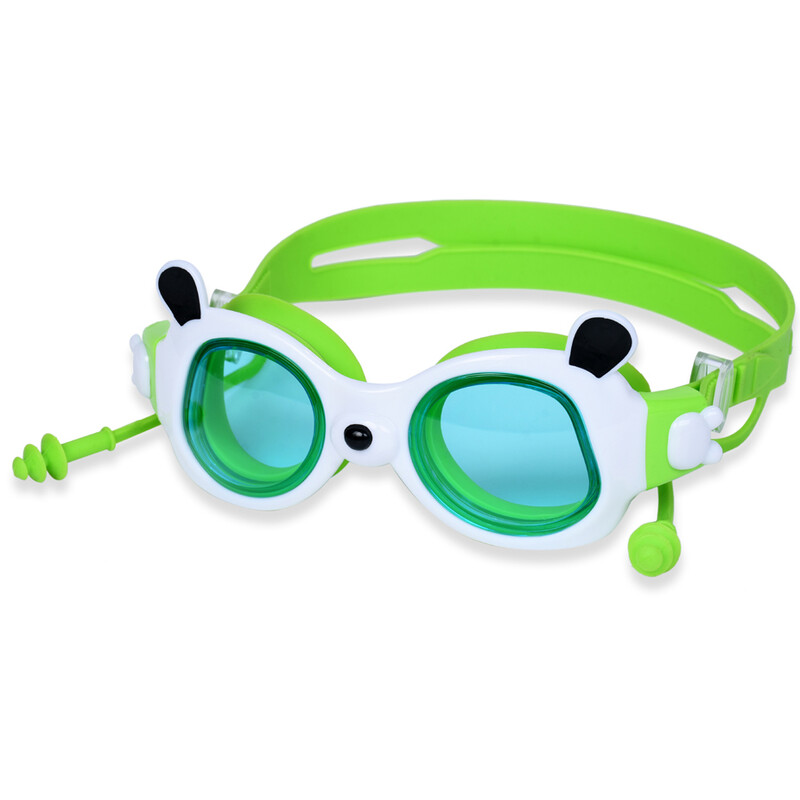 Ochelari de înot anti-aburire Panda pentru bărbați și femei cu dopuri anti-aburi de înaltă definiție Ochelari de înot cu cadru mare cu dopuri pentru urechi