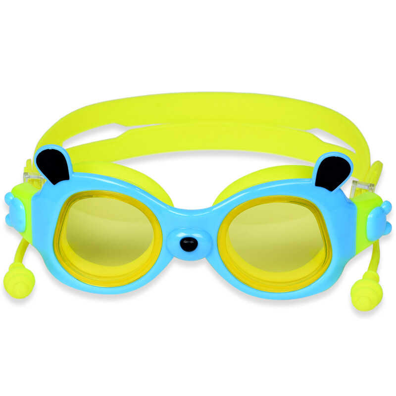 Ochelari de înot anti-aburire Panda pentru bărbați și femei cu dopuri anti-aburi de înaltă definiție Ochelari de înot cu cadru mare cu dopuri pentru urechi