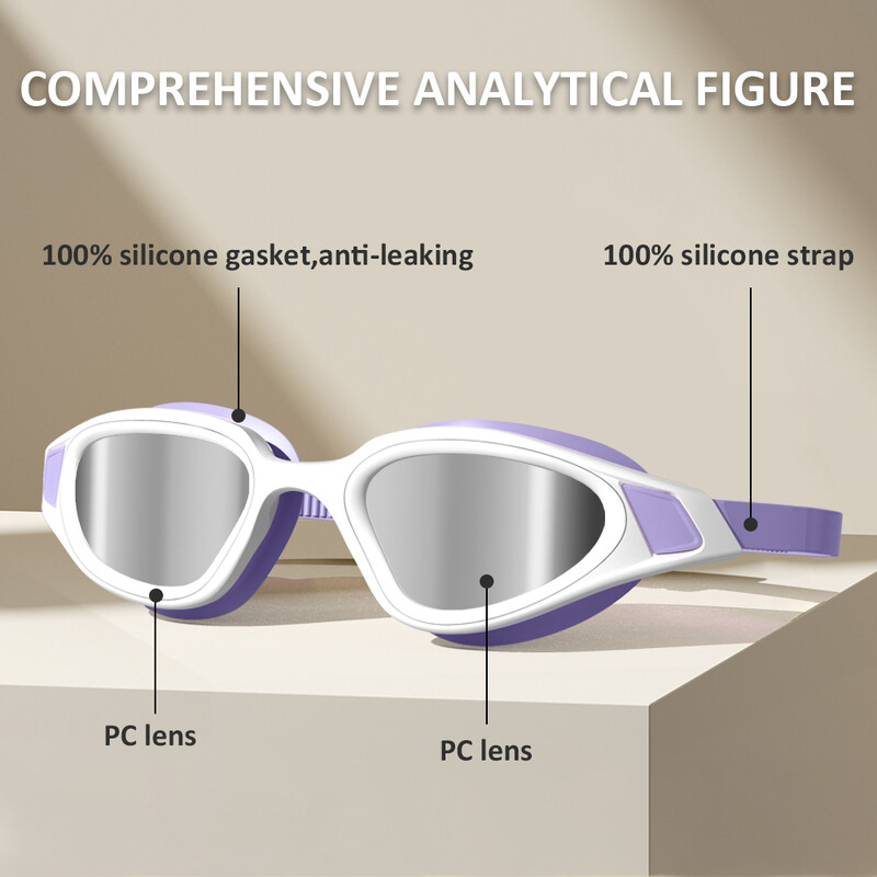Ochelari de înot profesioniști cu lentile de protecție UV anti-aburire Ochelari de înot pentru bărbați, impermeabili, reglabili, ochelari de înot în piscină