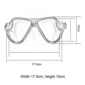 Επαγγελματική μάσκα κολύμβησης με αναπνευστήρα Πανοραμική ευρεία όψη Γυαλιά κατάδυσης με αναπνευστήρα Φορέστε ανθεκτική μάσκα ελεύθερης κατάδυσης για δωρεάν κολύμβηση