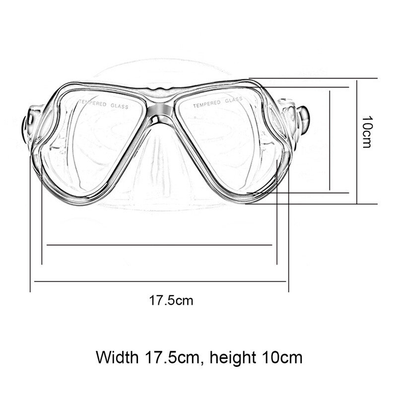 Profesionāla snorkelēšanas maska panorāmas plaša skata snorkelēšana niršanas brilles, nodilumizturīga brīvā niršanas maska bezmaksas peldēšanai