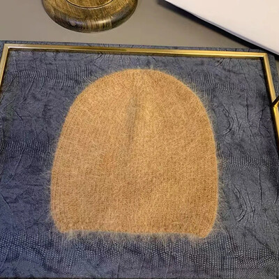 Pălărie de iarnă din blană de iepure de culoare uni 2023, pentru femeie, păr lung, șapcă caldă, pălărie moale de iarnă, simplă, de înaltă calitate