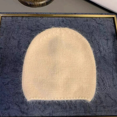 Pălărie de iarnă din blană de iepure de culoare uni 2023, pentru femeie, păr lung, șapcă caldă, pălărie moale de iarnă, simplă, de înaltă calitate