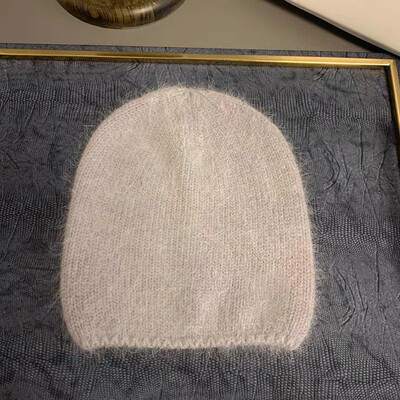 Pălărie de iarnă din blană de iepure de culoare uni 2023, pentru femeie, păr lung, șapcă caldă, pălărie moale de iarnă, simplă, de înaltă calitate