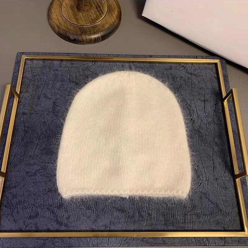 Pălărie de iarnă din blană de iepure de culoare uni 2023, pentru femeie, păr lung, șapcă caldă, pălărie moale de iarnă, simplă, de înaltă calitate