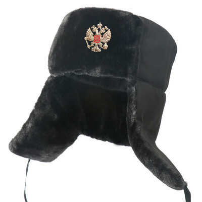 Pălărie rusă de blană de iarnă Ushanka Pălărie rusă Pălărie de soldat detașabilă Pălărie de vânător de vânător Pălărie de aviator cu clapete pentru urechi