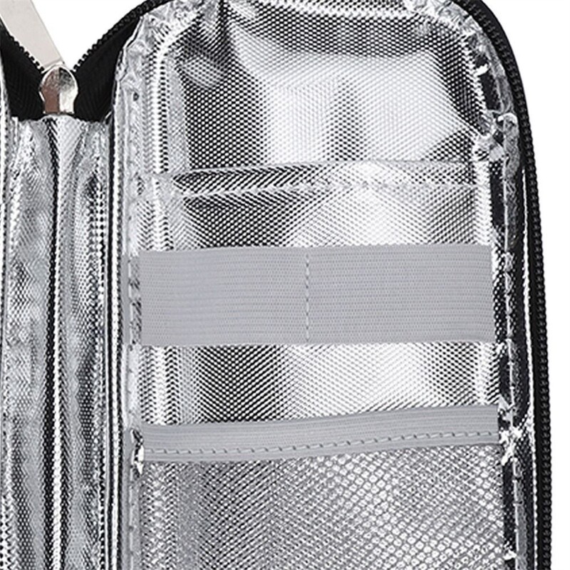 Geantă de răcire cu insulină cu model floral, pânză Oxford portabilă, răcitoare de insulină rezistentă la apă, protector pentru pastile pentru diabetici