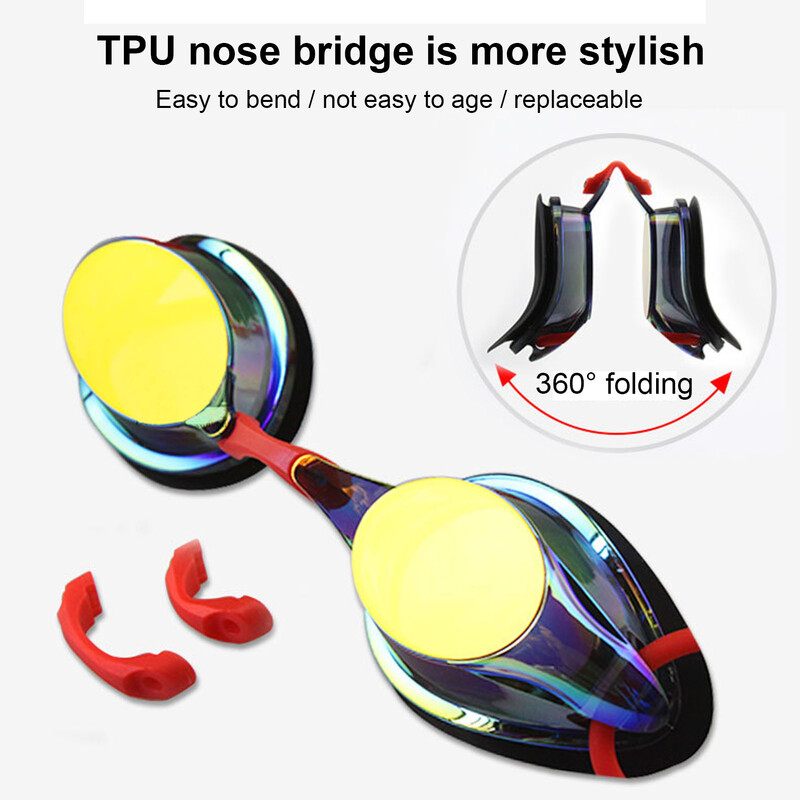 Ochelari de înot profesioniști de competiție Placare anti-ceață Protecție UV impermeabilă Ochelari de scufundări cu gel de silice Ochelari de curse