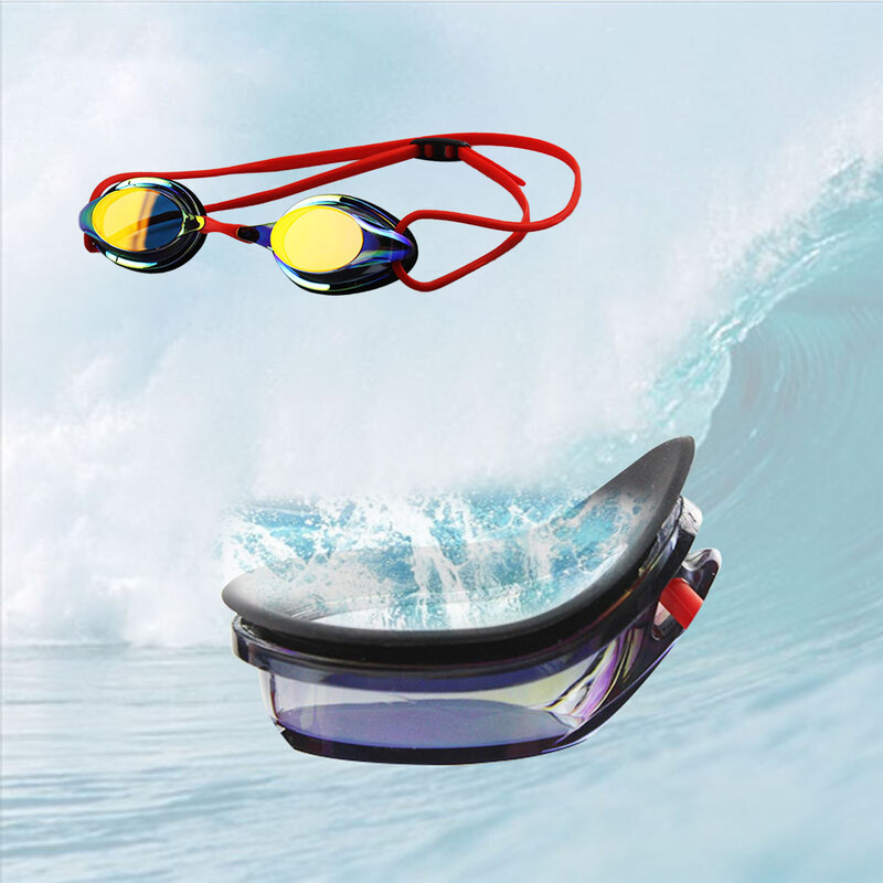 Ochelari de înot profesioniști de competiție Placare anti-ceață Protecție UV impermeabilă Ochelari de scufundări cu gel de silice Ochelari de curse