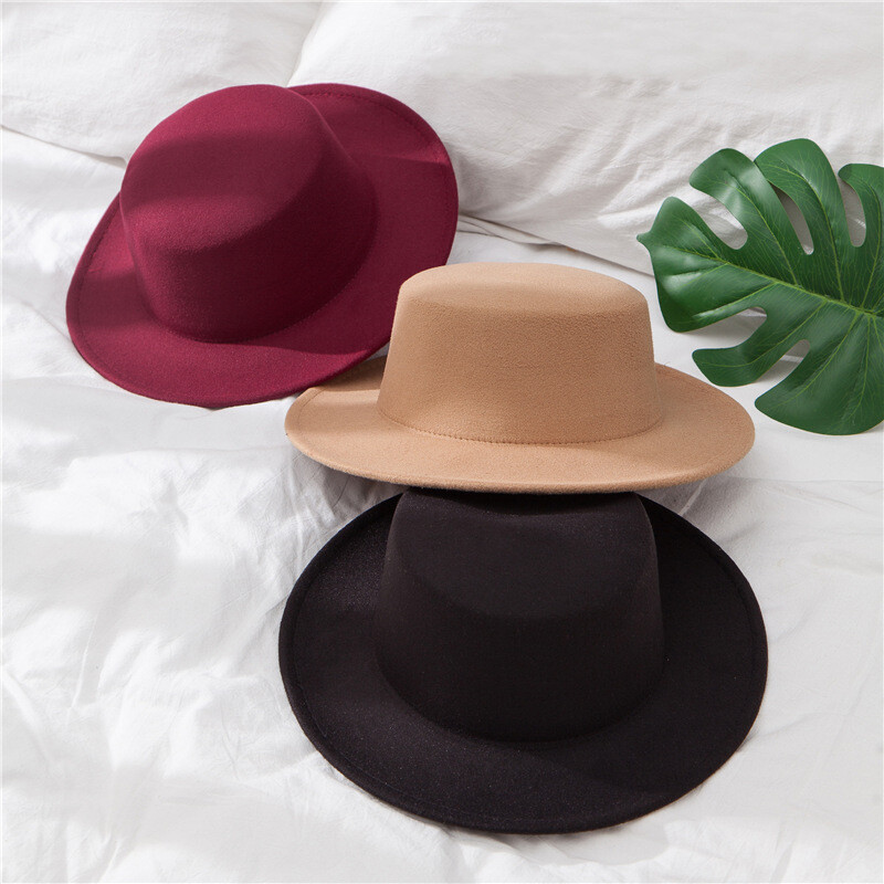 Pălării Fedoras cu cupolă cu fundă mare pentru femei, iarnă, toamnă, pălărie jazz, imitație de lână, elegante, pălării melon pentru femei