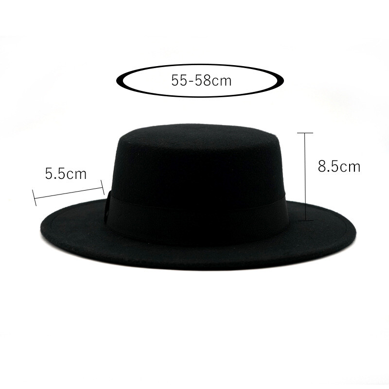 Pălării Fedoras cu cupolă cu fundă mare pentru femei, iarnă, toamnă, pălărie jazz, imitație de lână, elegante, pălării melon pentru femei