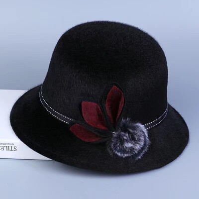 Pălării Fedoras cu cupolă cu fundă mare pentru femei, iarnă, toamnă, pălărie jazz, imitație de lână, elegante, pălării melon pentru femei