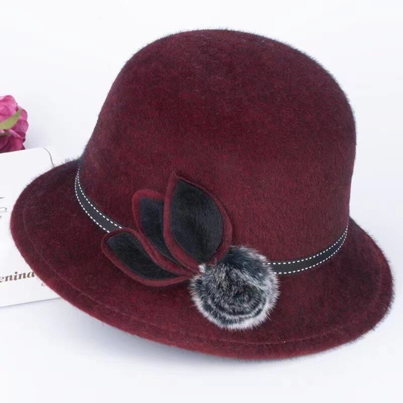 Pălării Fedoras cu cupolă cu fundă mare pentru femei, iarnă, toamnă, pălărie jazz, imitație de lână, elegante, pălării melon pentru femei