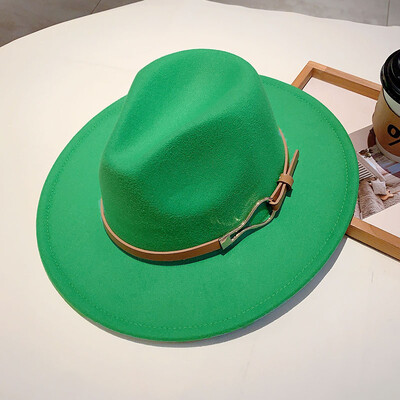 KAMMPT Fedora de lână pentru femei 2024, la modă nouă, ocazională, toamnă, iarnă, cu boruri largi, la modă, elegant, vintage, Trilby pentru călătorii