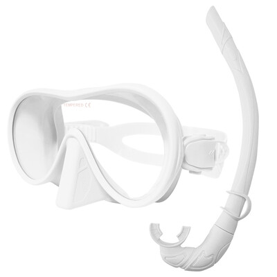 Oglindă facială de scufundare, oglindă facială anti-ceață 180 ° pentru snorkeling, mască de scufundări în apă adâncă ochelari de scufundări cu tub respirator