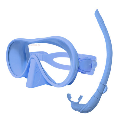 Oglindă facială de scufundare, oglindă facială anti-ceață 180 ° pentru snorkeling, mască de scufundări în apă adâncă ochelari de scufundări cu tub respirator