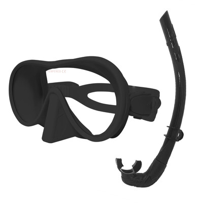 Oglindă facială de scufundare, oglindă facială anti-ceață 180 ° pentru snorkeling, mască de scufundări în apă adâncă ochelari de scufundări cu tub respirator