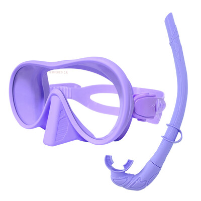 Oglindă facială de scufundare, oglindă facială anti-ceață 180 ° pentru snorkeling, mască de scufundări în apă adâncă ochelari de scufundări cu tub respirator