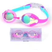 Ochelari de înot pentru copii Galvanizare de înaltă definiție Anti-aburire Impermeabil Confortabil Bloc Luminos strălucitor Ochelari mari de vedere