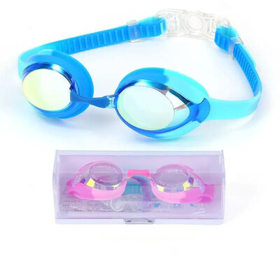Ochelari de înot pentru copii Galvanizare de înaltă definiție Anti-aburire Impermeabil Confortabil Bloc Luminos strălucitor Ochelari mari de vedere