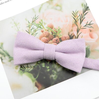 Meeste ülipehme udune seemisnahast vanema-lapse kikilipsu komplekt Macarons ühevärviline klassikalise disainiga armas liblikas punane roheline sinine roosa lips